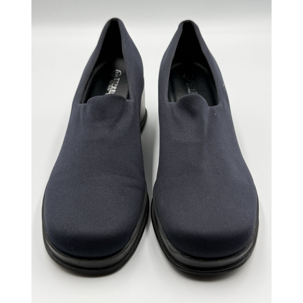 Expressions Navy Slip On‎ Wedge Platform Comfort Shoes Women Size 8